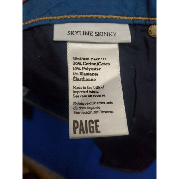 Paige Skyline Skinny Women's Jeans Denim  Pants Size 26 Made In USA - Picture 16 of 16